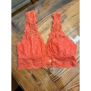 Aerie lace peach color bralette padded